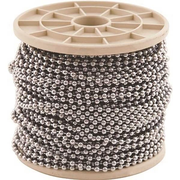 Kingchain No. 10 x 196 ft. Chrome-Plated Reeled Bead Ball Chain 529652 - main